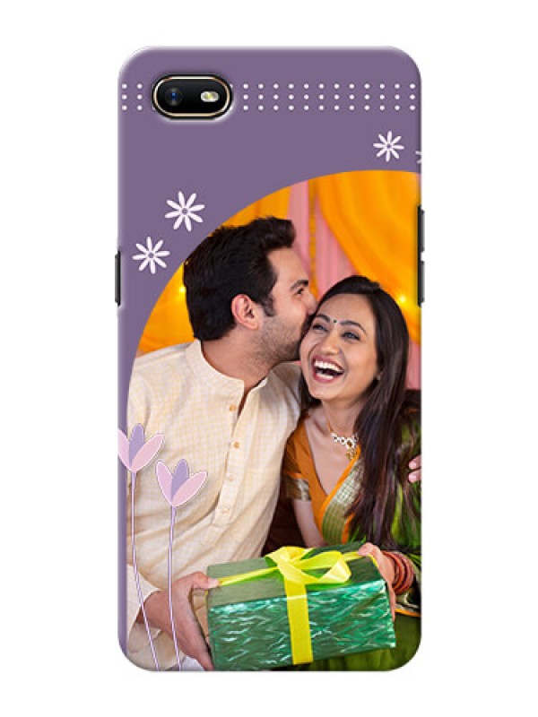 Custom Oppo A1K Phone covers for girls: lavender flowers design 
