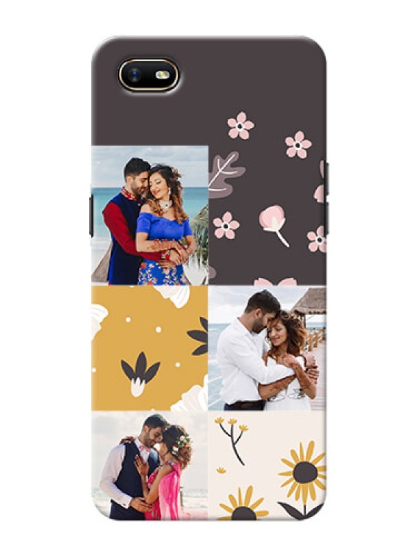 Custom Oppo A1K phone cases online: 3 Images with Floral Design