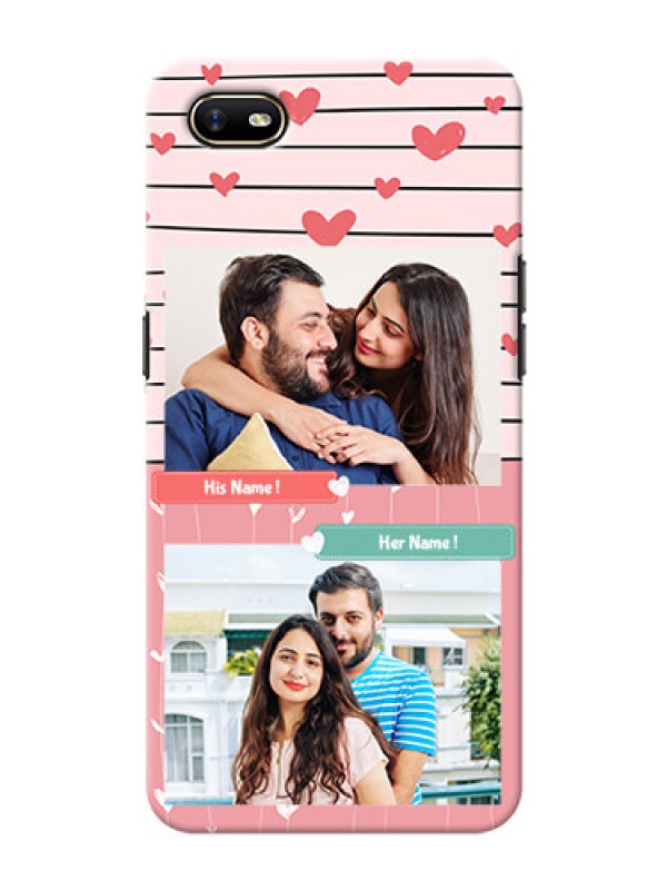 Custom Oppo A1K custom mobile covers: Photo with Heart Design