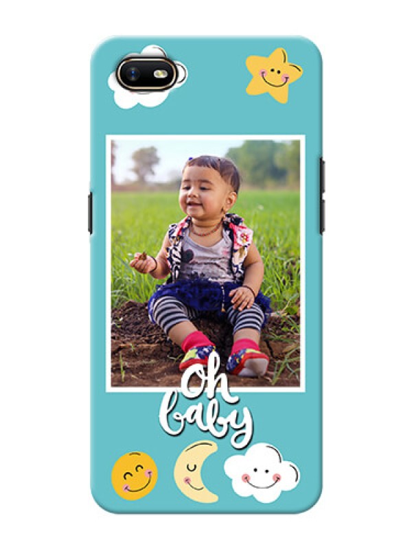 Custom Oppo A1K Personalised Phone Cases: Smiley Kids Stars Design