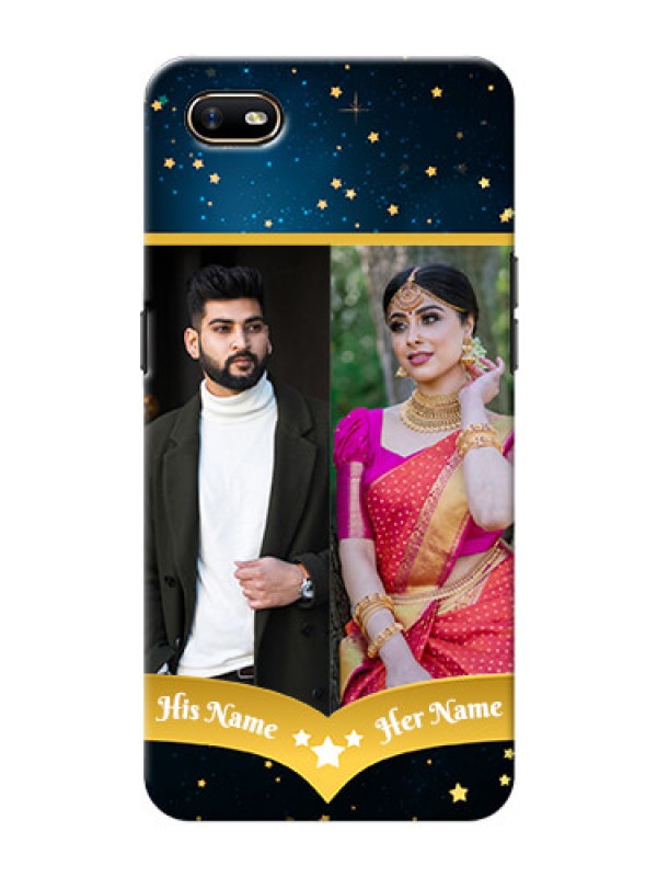 Custom Oppo A1K Mobile Covers Online: Galaxy Stars Backdrop Design