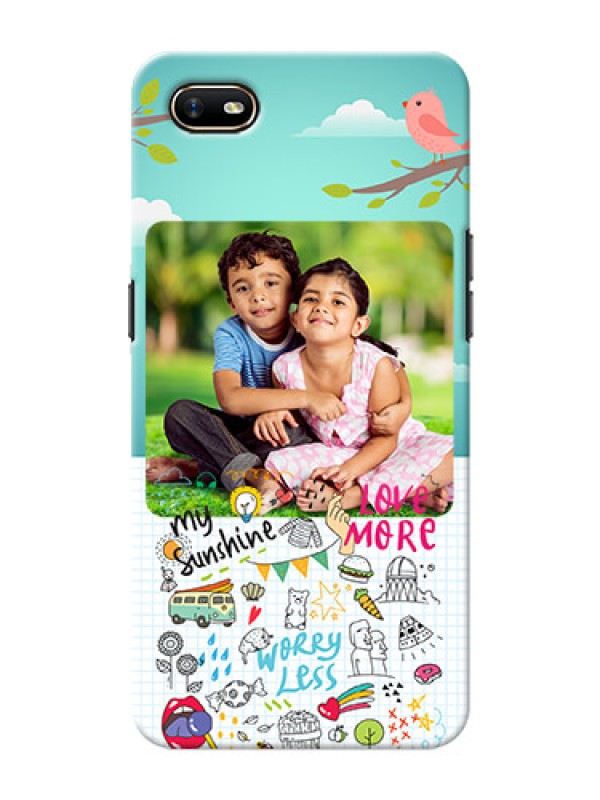 Custom Oppo A1K phone cases online: Doodle love Design