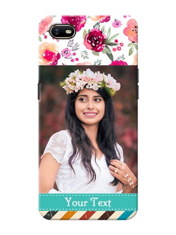 Custom Oppo A1K Personalized Mobile Cases: Watercolor Floral Design