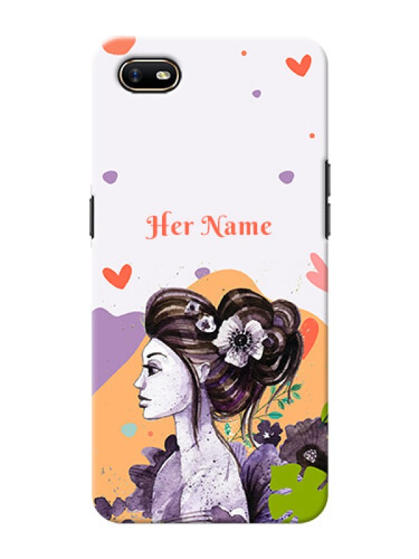 Custom Oppo A1K Custom Mobile Case with Woman And Nature Design