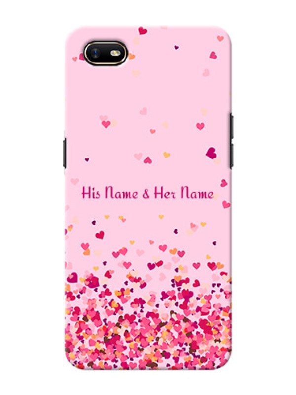 Custom Oppo A1K Phone Back Covers: Floating Hearts Design