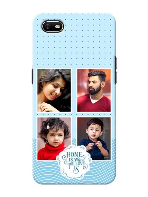Custom Oppo A1K Custom Phone Covers: Cute love quote with 4 pic upload Design