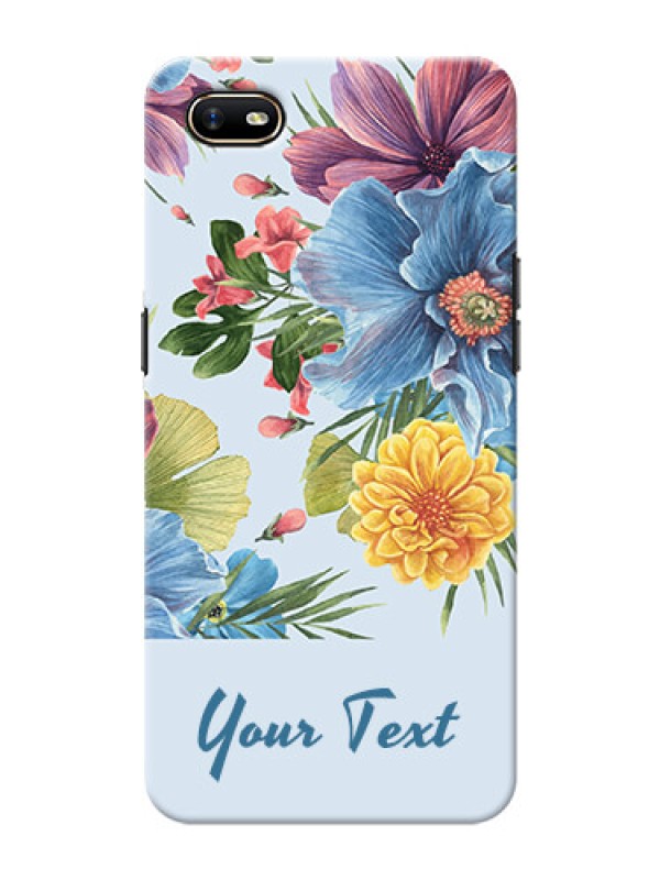 Custom Oppo A1K Custom Phone Cases: Stunning Watercolored Flowers Painting Design