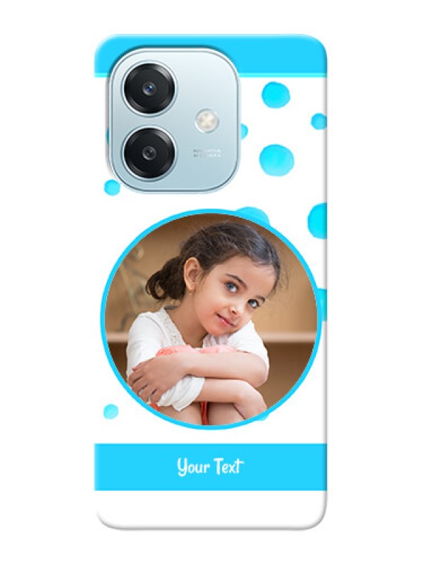 Custom Oppo A3 5G Custom Phone Covers: Blue Bubbles Pattern Design