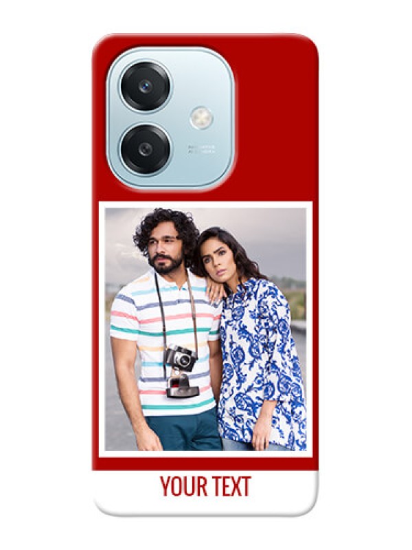 Custom Oppo A3 5G mobile phone covers: Simple Red Color Design