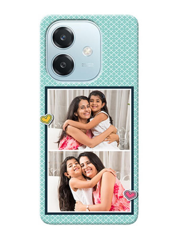 Custom Oppo A3 5G Custom Phone Cases: 2 Image Holder with Pattern Design