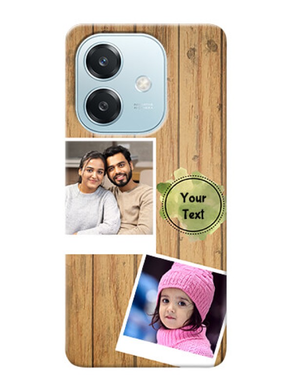 Custom Oppo A3 5G Custom Mobile Phone Covers: Wooden Texture Design