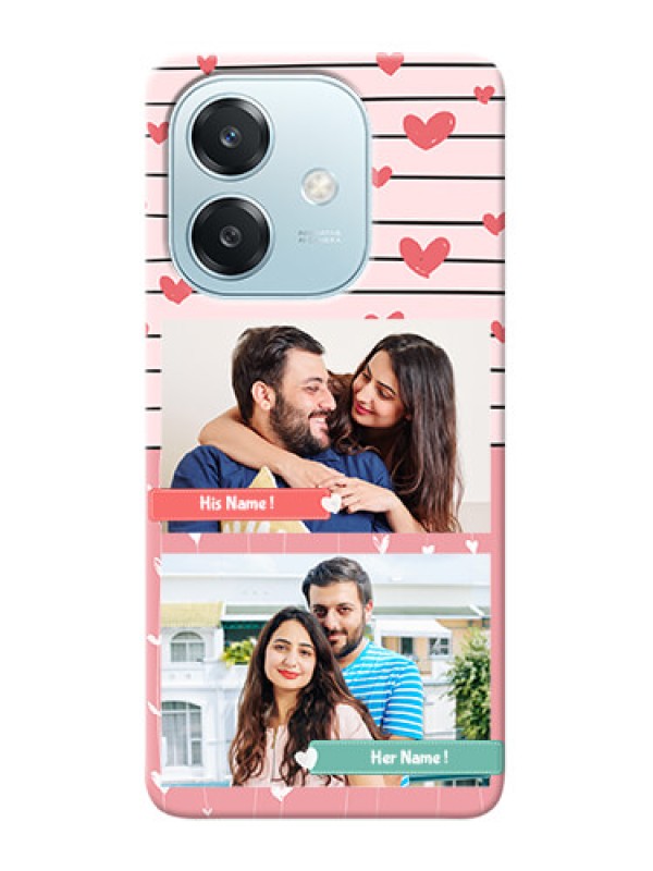 Custom Oppo A3 5G custom mobile covers: Photo with Heart Design