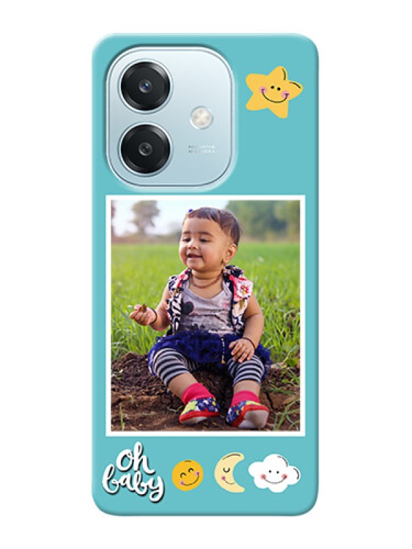 Custom Oppo A3 5G Personalised Phone Cases: Smiley Kids Stars Design