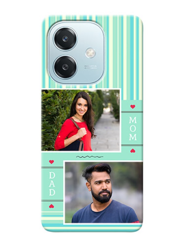 Custom Oppo A3 5G custom mobile phone covers: Mom And Dad Pic Design