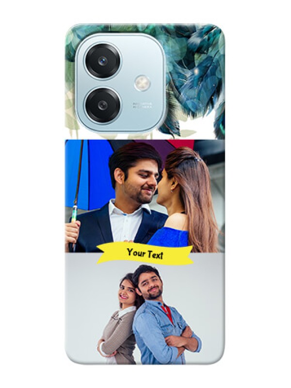 Custom Oppo A3 5G Phone Cases: Image with Boho Peacock Feather Design