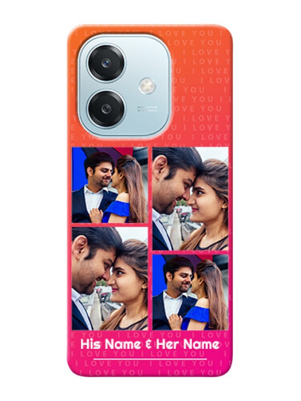 Custom Oppo A3 5G custom back covers: I Love You Pink Design