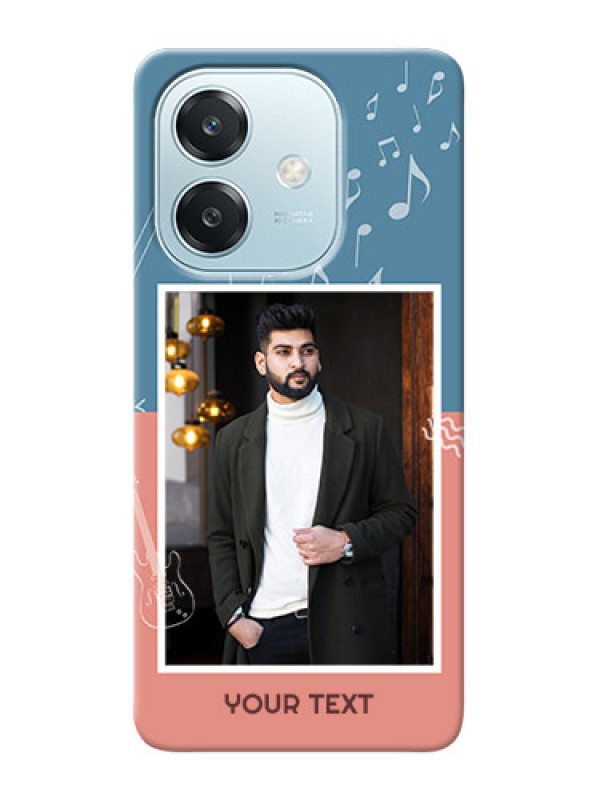 Custom Oppo A3 5G Phone Back Covers with Color Musical Note Design