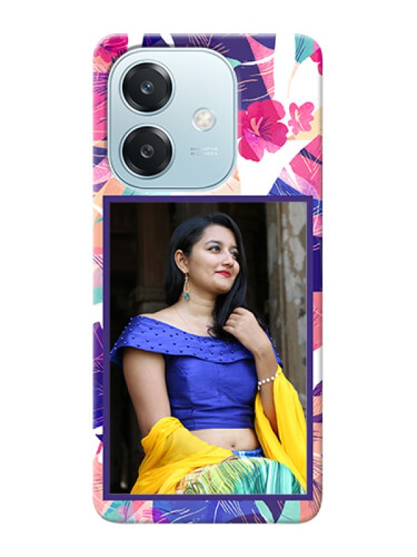 Custom Oppo A3 5G Personalised Phone Cases: Abstract Floral Design