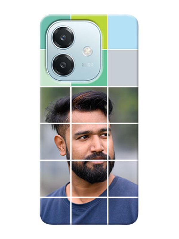 Custom Oppo A3 5G personalised phone covers with white box pattern