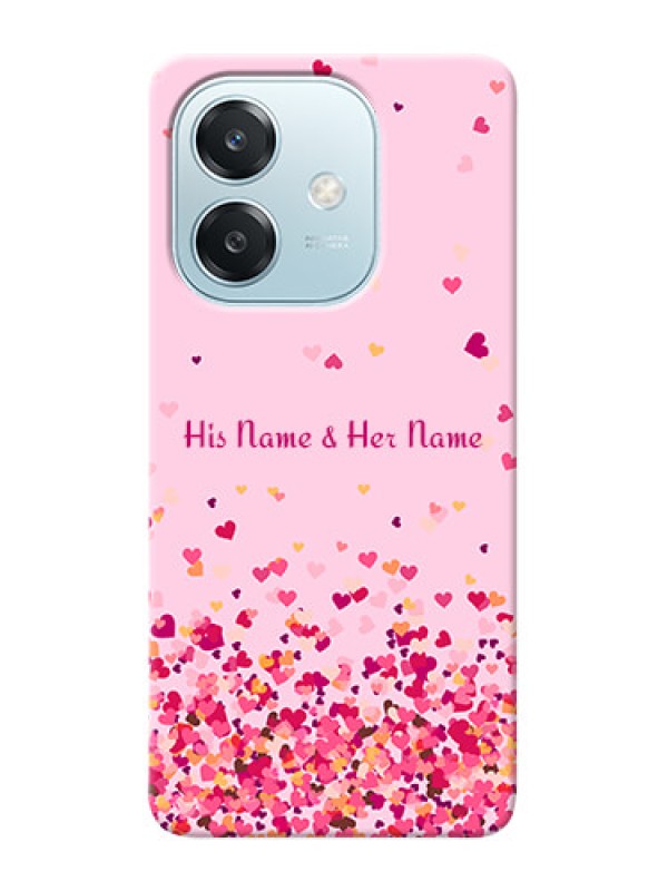Custom Oppo A3 5G Photo Printing on Case with Floating Hearts Design