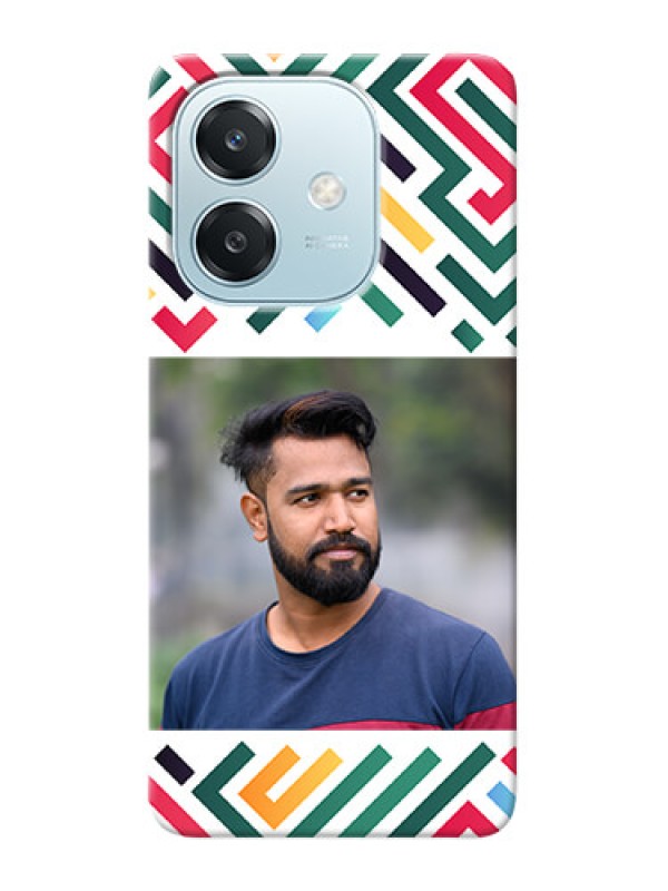 Custom Oppo A3 5G Personalized Phone Case with Colorful Maze Pattern Design