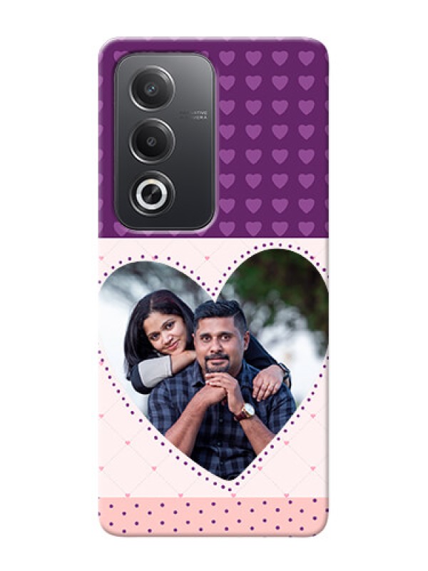 Custom Oppo A3 Pro 5G Mobile Back Covers: Violet Love Dots Design