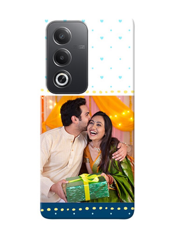 Custom Oppo A3 Pro 5G Phone Covers: White and Blue Abstract Design