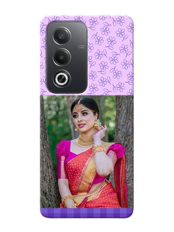 Custom Oppo A3 Pro 5G Mobile Cases: Purple Floral Design