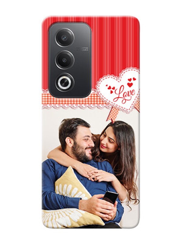Custom Oppo A3 Pro 5G phone cases online: Red Love Pattern Design