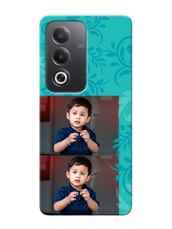 Custom Oppo A3 Pro 5G Mobile Cases with Photo and Green Floral Design