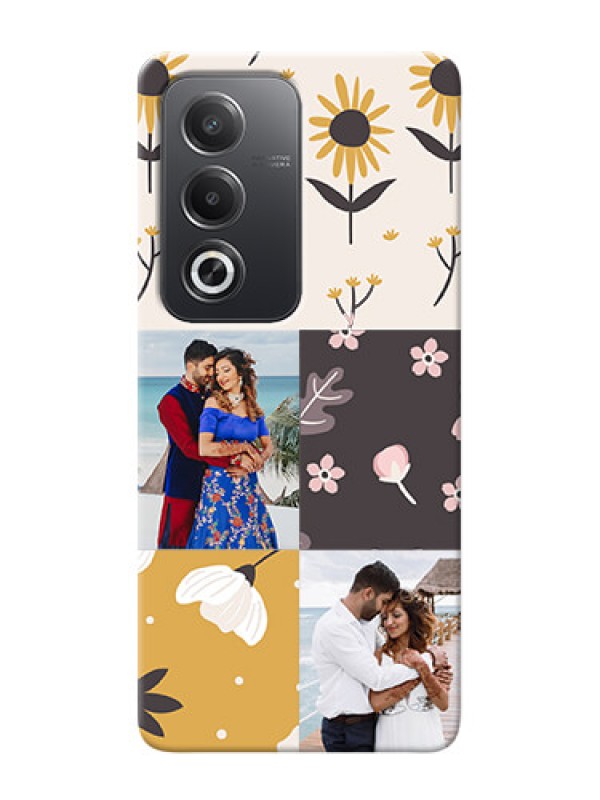 Custom Oppo A3 Pro 5G phone cases online: 3 Images with Floral Design
