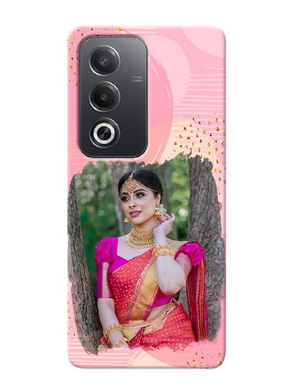 Custom Oppo A3 Pro 5G Phone Covers for Girls: Gold Glitter Splash Design