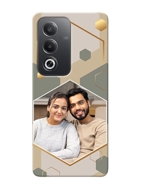 Custom Oppo A3 Pro 5G Photo Printing on Case with Stylish Hexagon Pattern Design