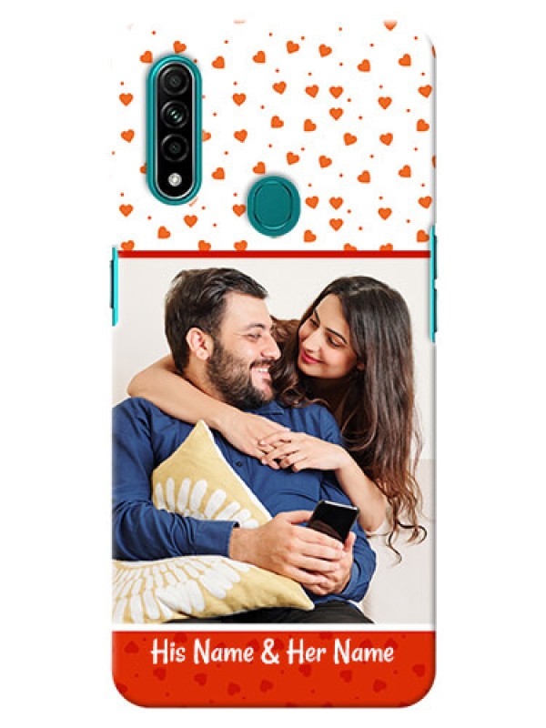 Custom Oppo A31 Phone Back Covers: Orange Love Symbol Design