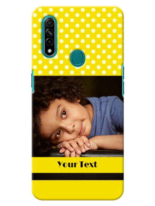 Custom Oppo A31 Custom Mobile Covers: Bright Yellow Case Design