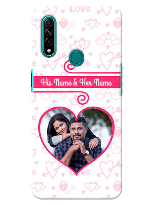 Custom Oppo A31 Personalized Phone Cases: Heart Shape Love Design