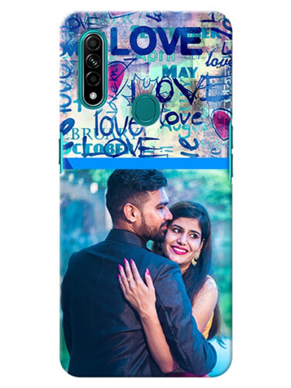 Custom Oppo A31 Mobile Covers Online: Colorful Love Design