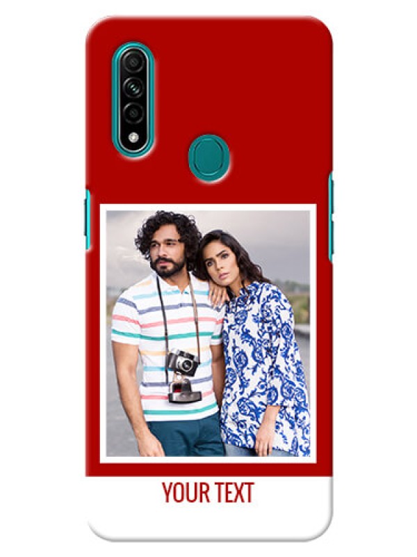 Custom Oppo A31 mobile phone covers: Simple Red Color Design