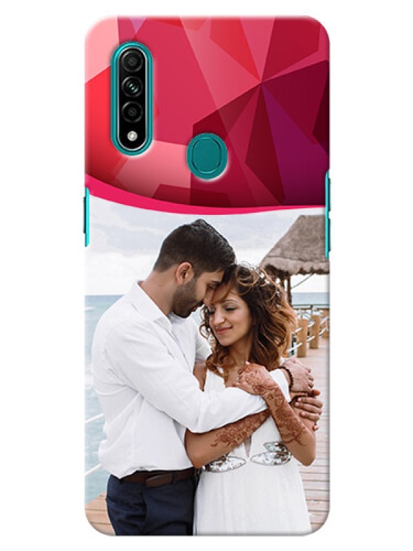 Custom Oppo A31 custom mobile back covers: Red Abstract Design