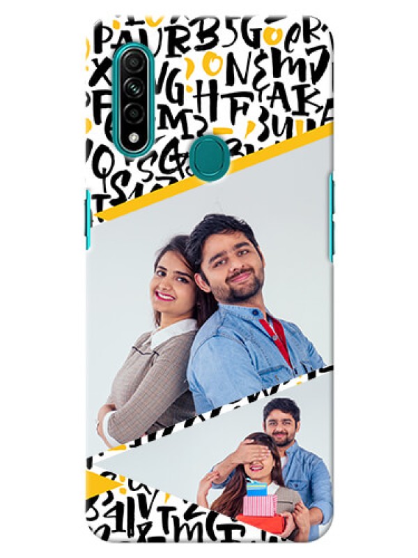 Custom Oppo A31 Phone Back Covers: Letters Pattern Design