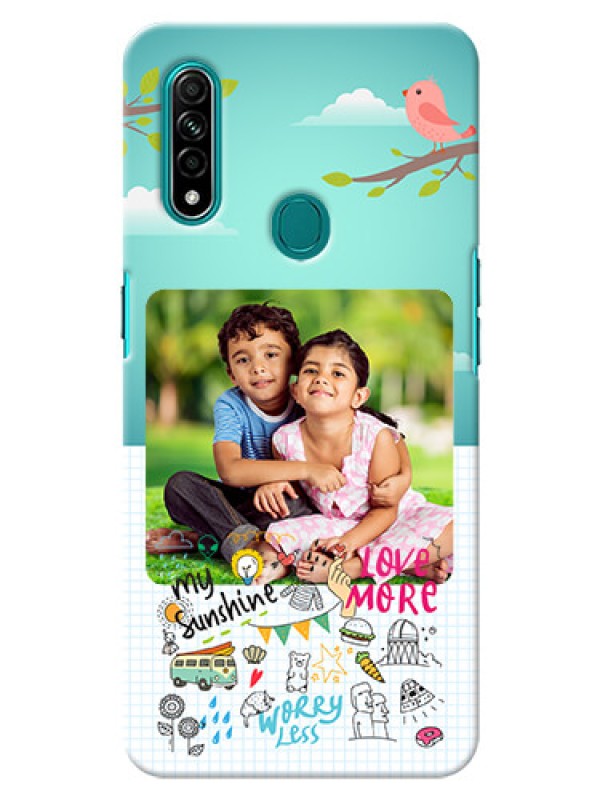Custom Oppo A31 phone cases online: Doodle love Design