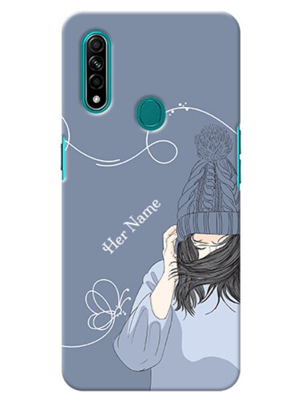 Custom Oppo A31 Custom Mobile Case with Girl in winter outfit Design