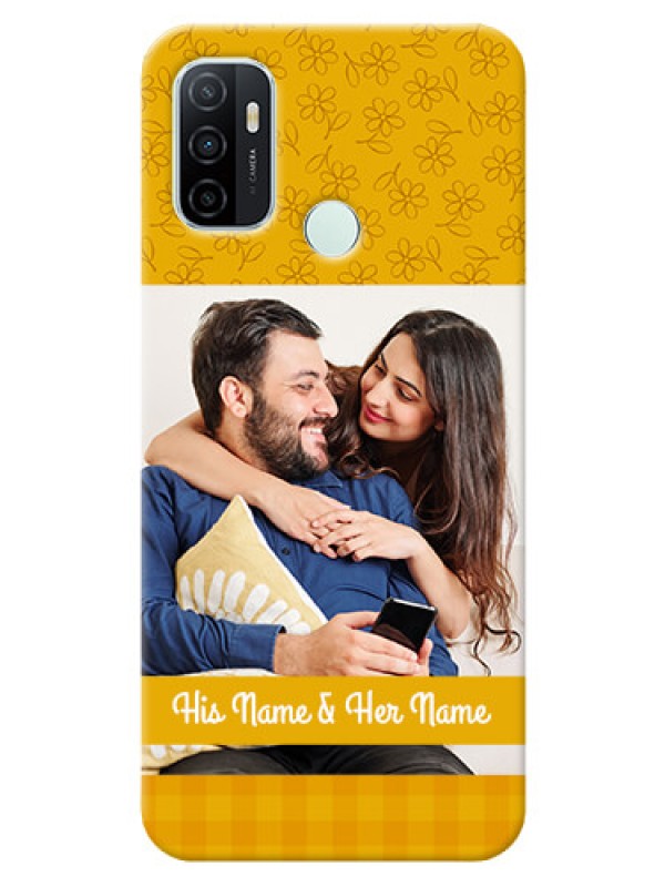 Custom Oppo A33 2020 mobile phone covers: Yellow Floral Design
