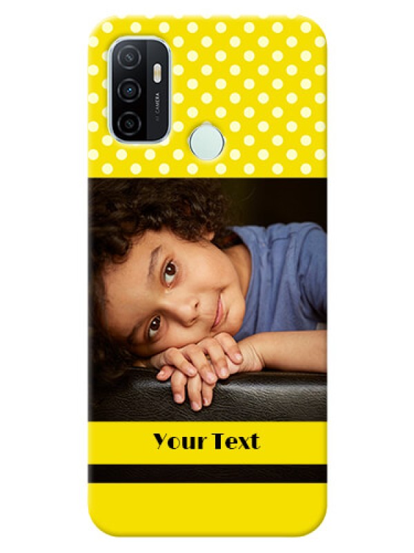 Custom Oppo A33 2020 Custom Mobile Covers: Bright Yellow Case Design