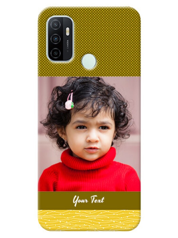 Custom Oppo A33 2020 custom mobile back covers: Simple Green Color Design