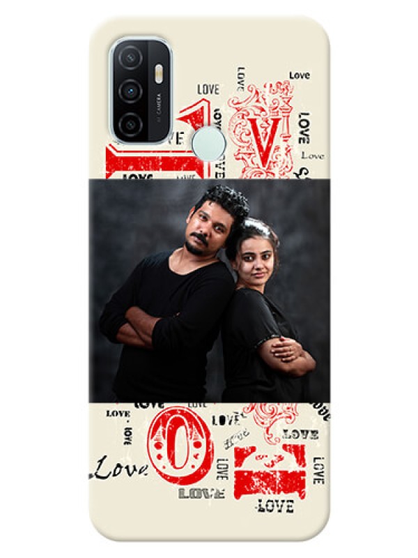 Custom Oppo A33 2020 mobile cases online: Trendy Love Design Case