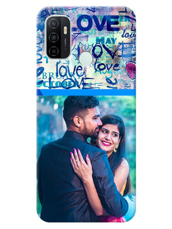 Custom Oppo A33 2020 Mobile Covers Online: Colorful Love Design