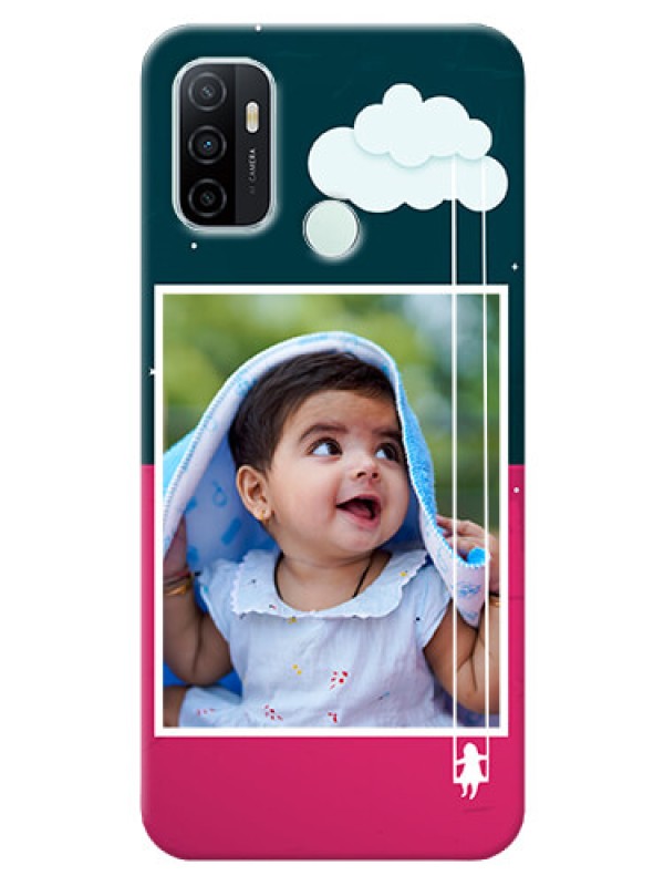 Custom Oppo A33 2020 custom phone covers: Cute Girl with Cloud Design