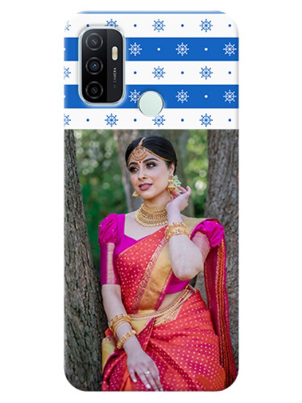 Custom Oppo A33 2020 custom mobile covers: Snow Pattern Design