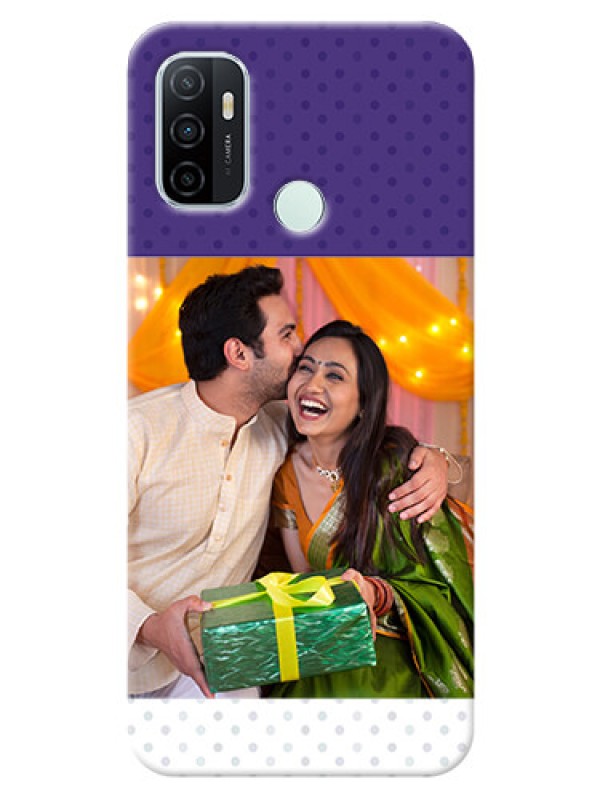 Custom Oppo A33 2020 mobile phone cases: Violet Pattern Design